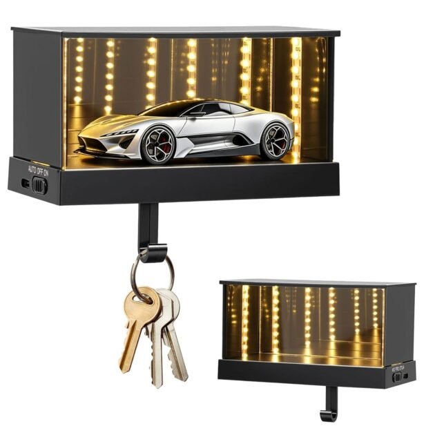 Mirroir LED Infinity Marque-Pages avec Détecteur de Mouvement — Décoration Murale Éclatante