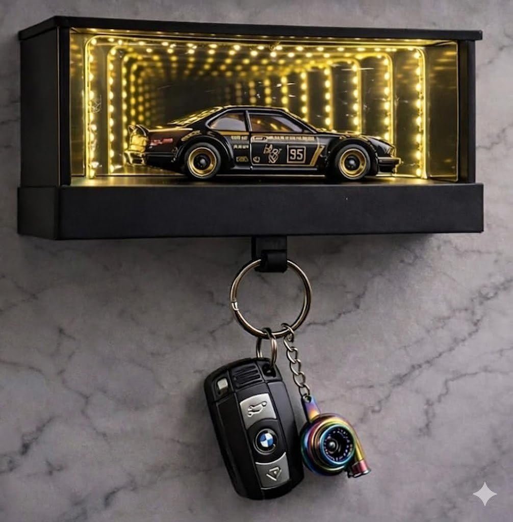 Mirroir LED Infinity Marque-Pages avec Détecteur de Mouvement — Décoration Murale Éclatante