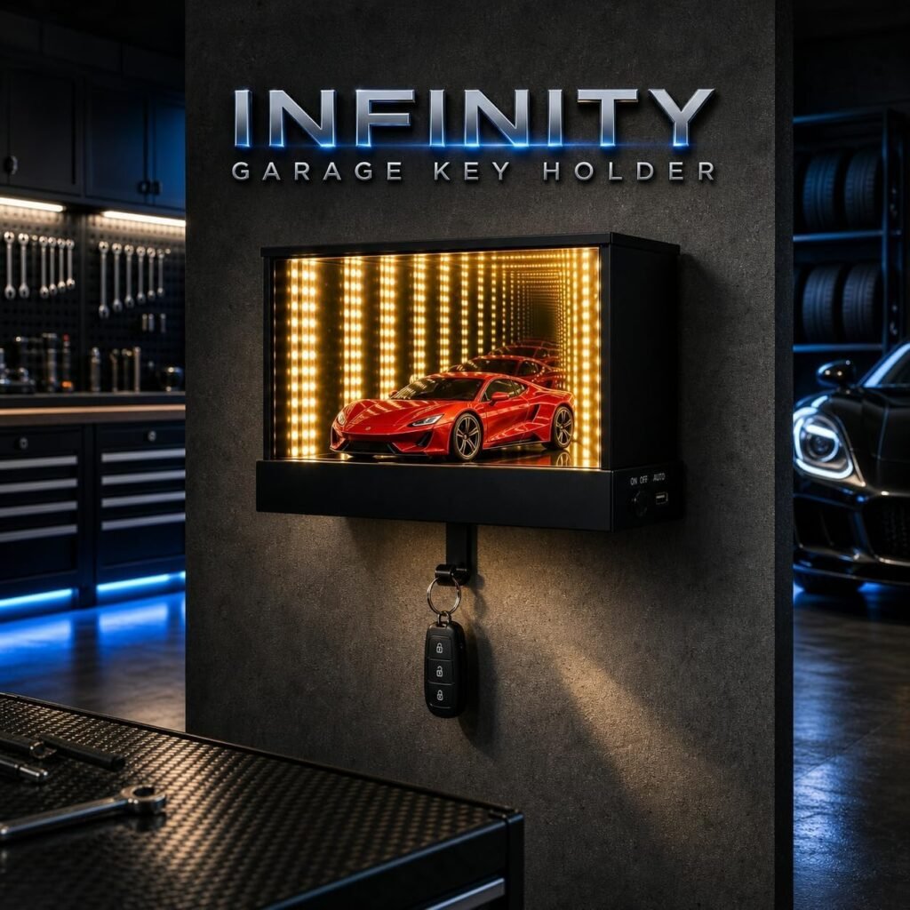 Mirroir LED Infinity Marque-Pages avec Détecteur de Mouvement — Décoration Murale Éclatante