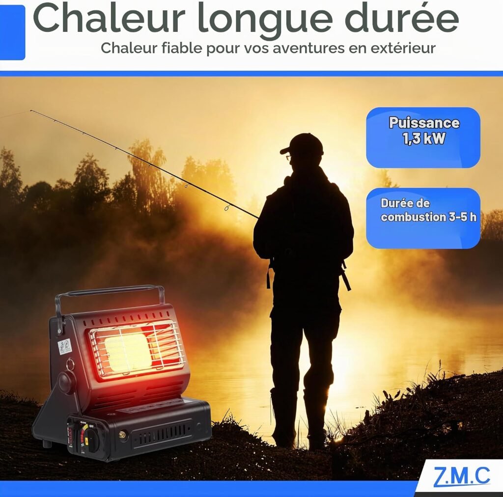 Chauffage à Gaz Portable 2 en 1 - Polyvalent et Pratique