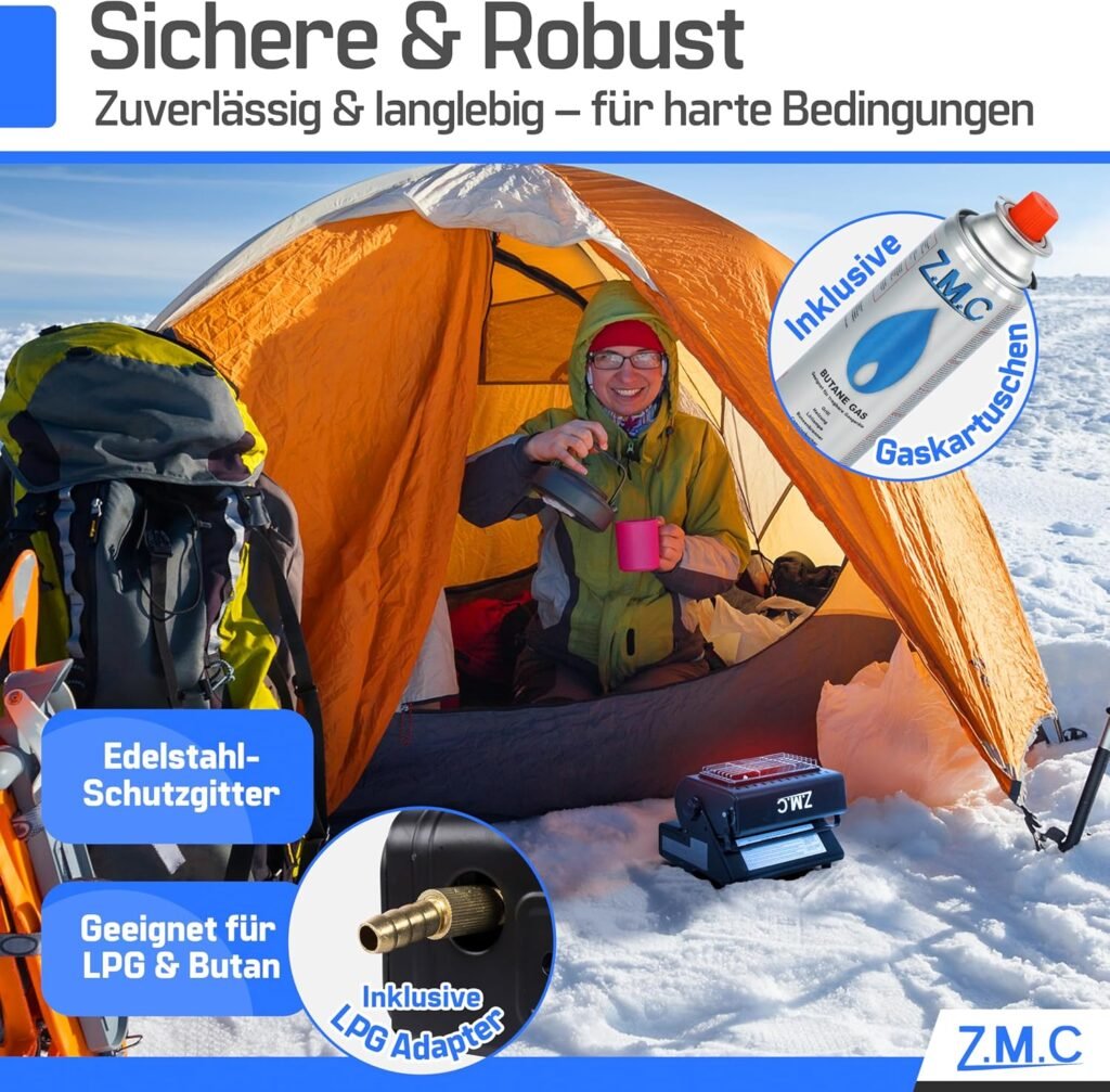 Chauffage à Gaz Portable 2 en 1 - Polyvalent et Pratique