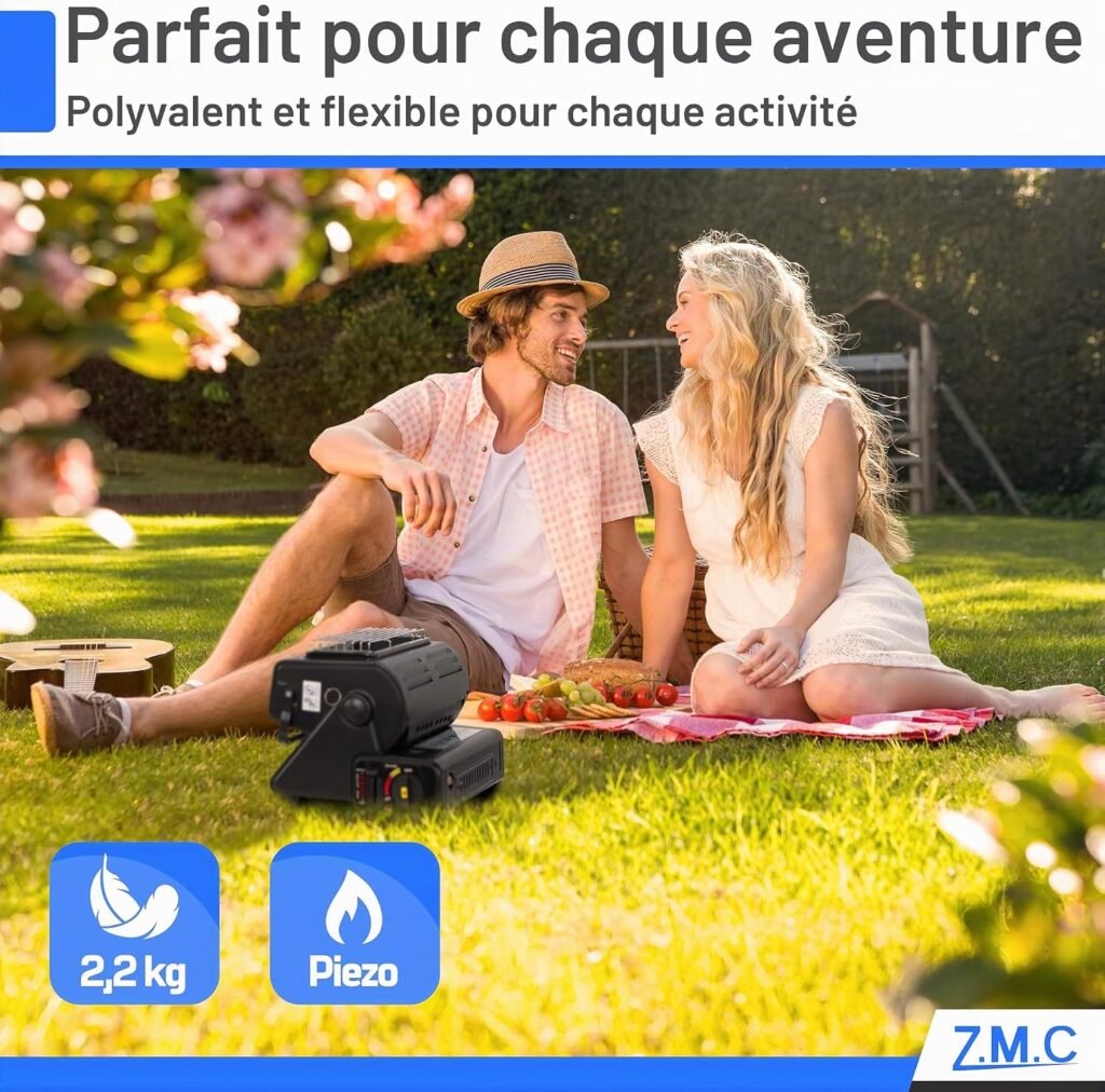 Chauffage à Gaz Portable 2 en 1 - Polyvalent et Pratique