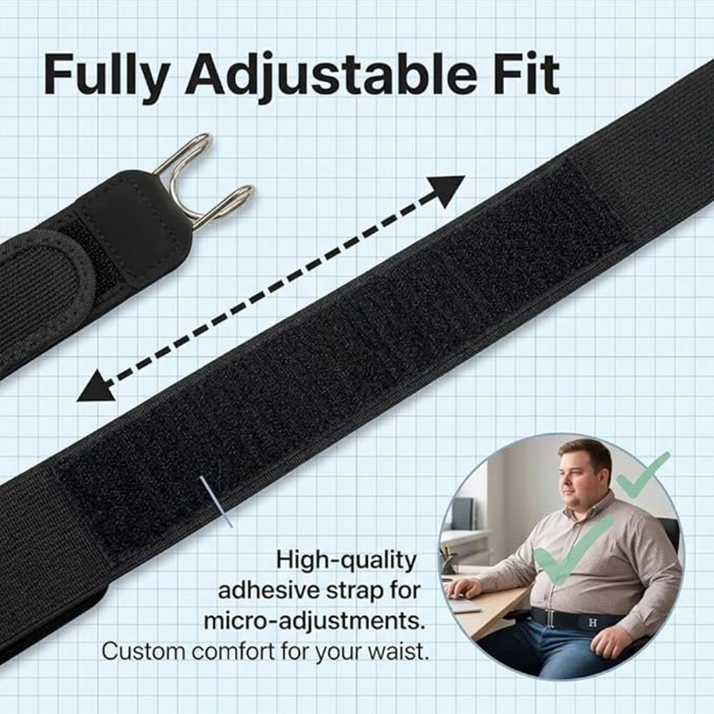 Ceinture sans boucle élastique avec crochets — Lot de 2, confortable et invisible