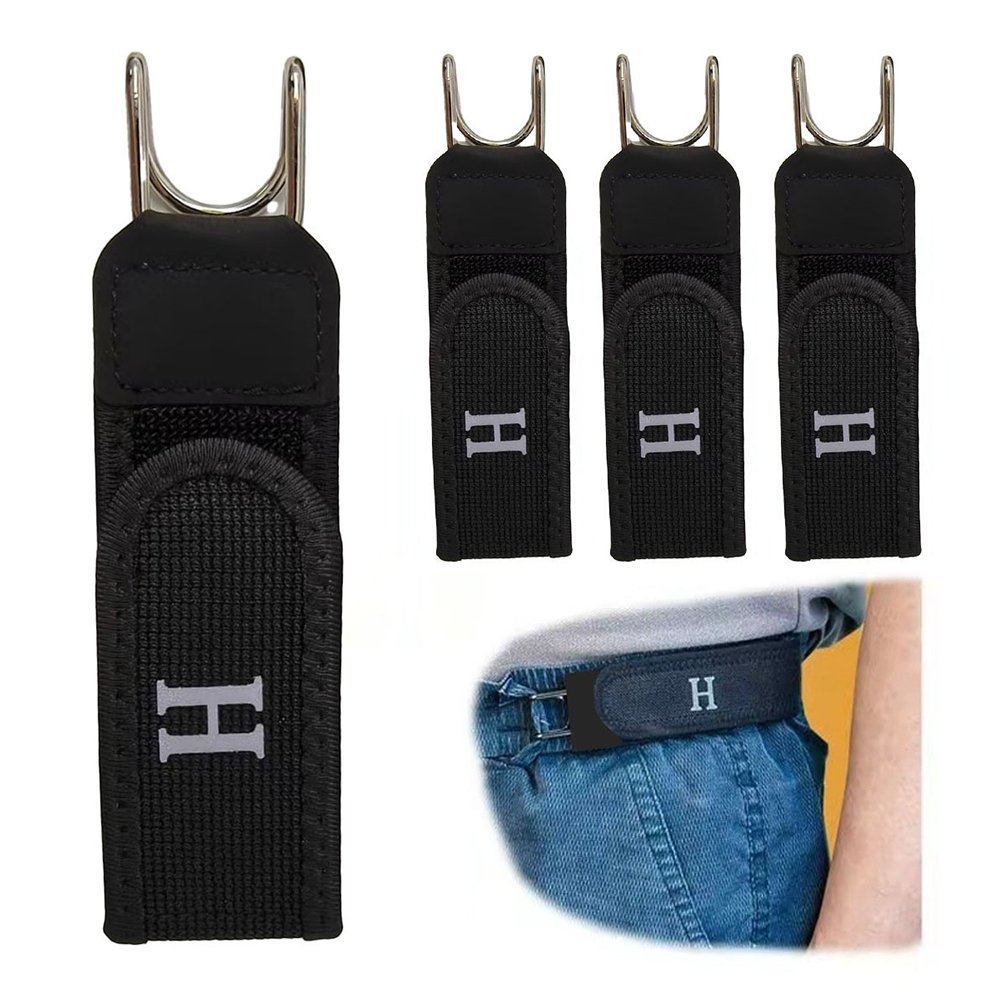 Ceinture sans boucle élastique avec crochets — Lot de 2, confortable et invisible