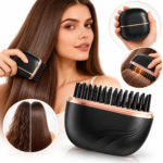 Brosse Lissante Sans Fil USB Rechargeable Anti-frisottis
