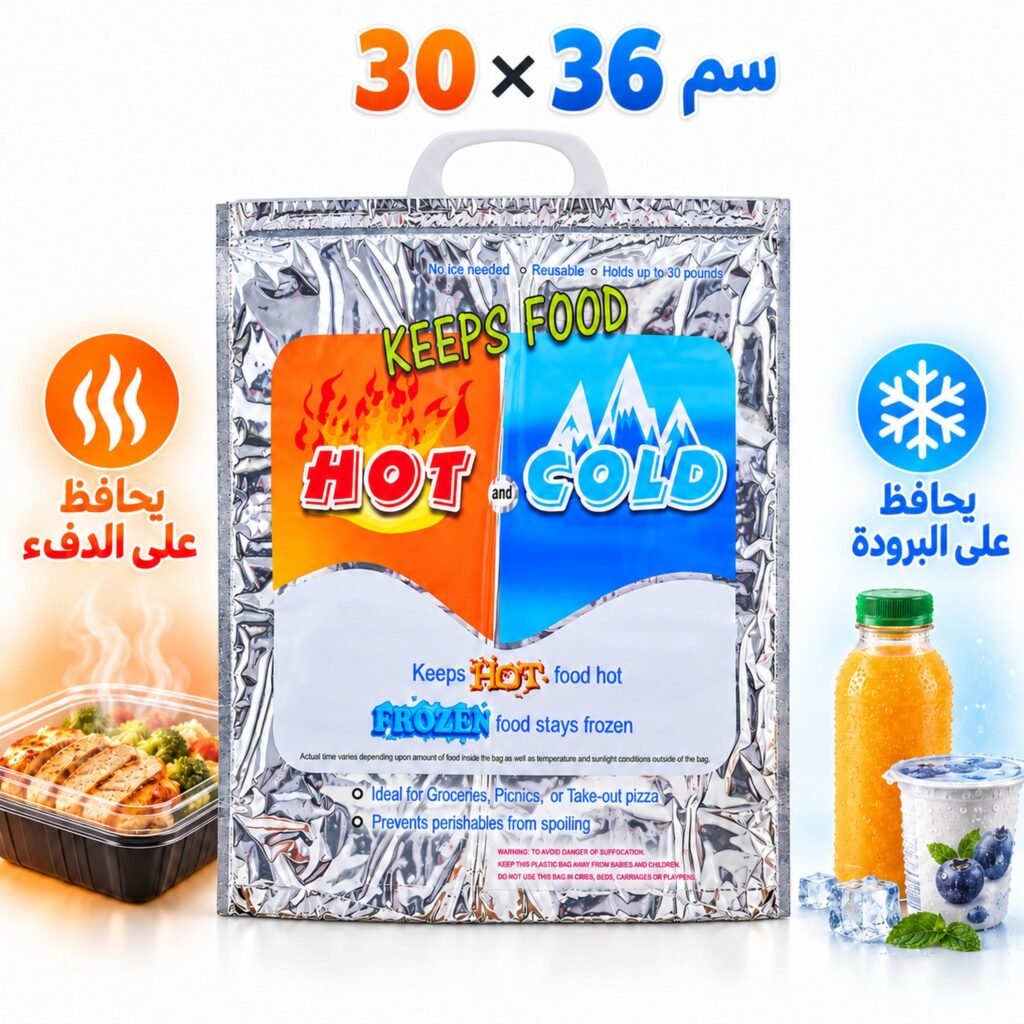 Sac isotherme chaud et froid 30x36 cm — Conservation parfaite des repas et boissons