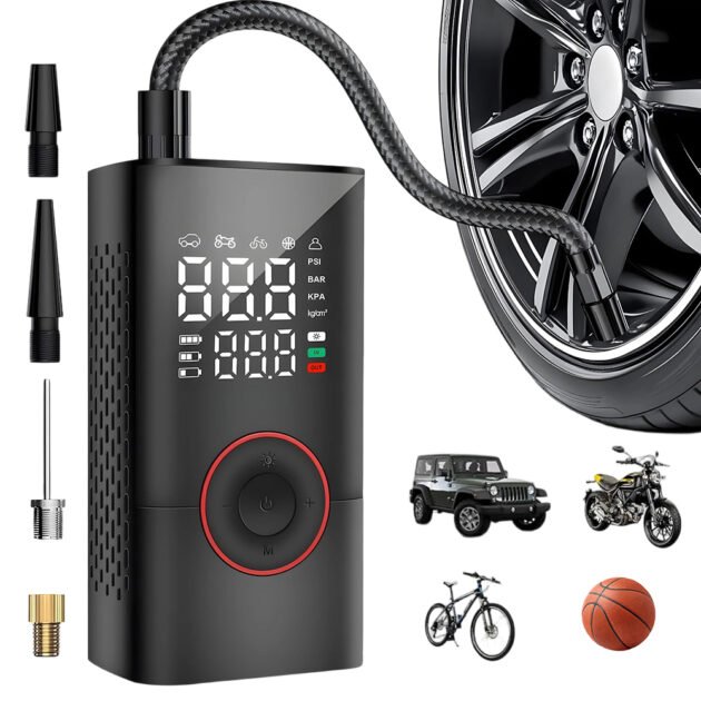 Gonfleur Pneu Portable 150 PSI Sans Fil - Compresseur Air Voiture