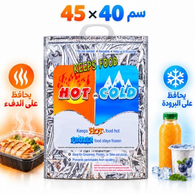 Sac isotherme 50×50 cm — Conservation parfaite des repas et courses