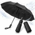 Parapluie Coupe-Vent Automatique UV Noir