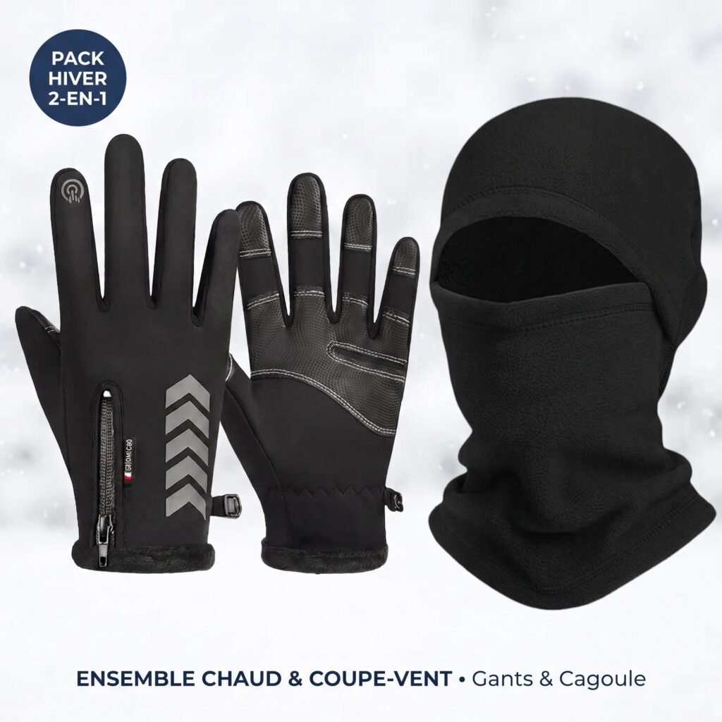 Pack Balaclava Premium – Cagoule Thermique & Gants Tactiles Unisexes