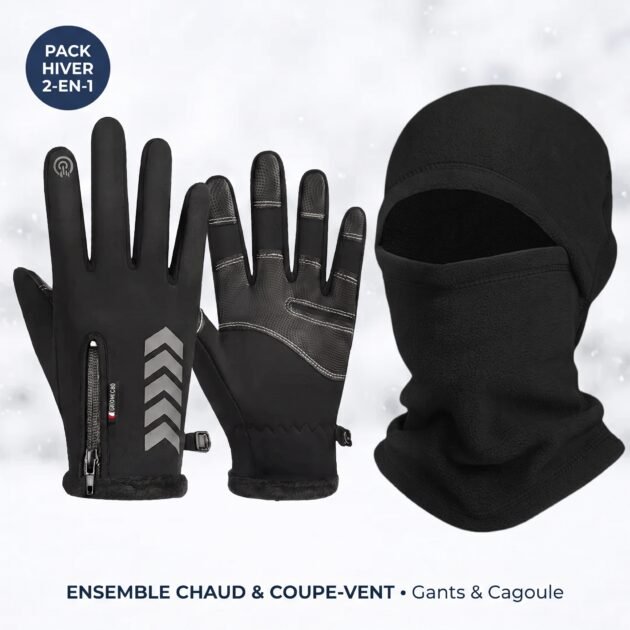 Pack Balaclava Premium – Cagoule Thermique & Gants Tactiles Unisexes