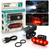 Kit Éclairage Vélo LED USB Avant/Arrière