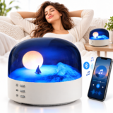 Veilleuse LED Lune et Mer Bluetooth Rechargeable