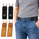 Ceinture sans boucle élastique avec crochets — Lot de 2, confortable et invisible