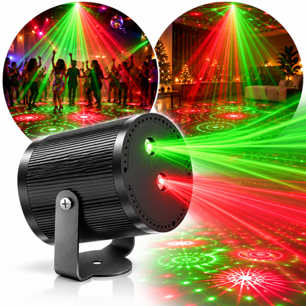 Projecteur Laser Rouge et Vert pour Fêtes – Effets Lumineux Dynamiques