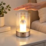 Bougie LED sans Flamme Rechargeable avec Détecteur de Gestes