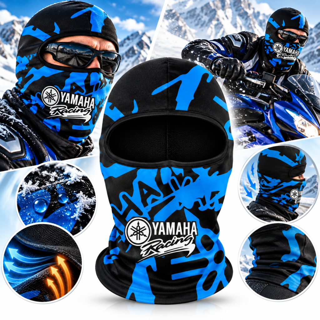Cagoule Moto Thermique Balaclava Yamaha - Protection Hiver Algérie