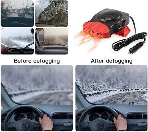 Chauffage Électrique Voiture 2 en 1 – 150W, Désembuage Rapide & Air Chaud 12V
